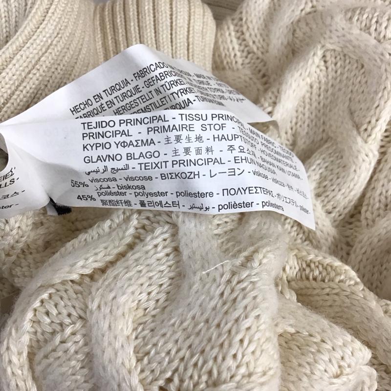ザラ ZARA ニット、セーター 長袖 M 無地 オフホワイト / オフホワイト / レディース USED 古着 中古 10120345