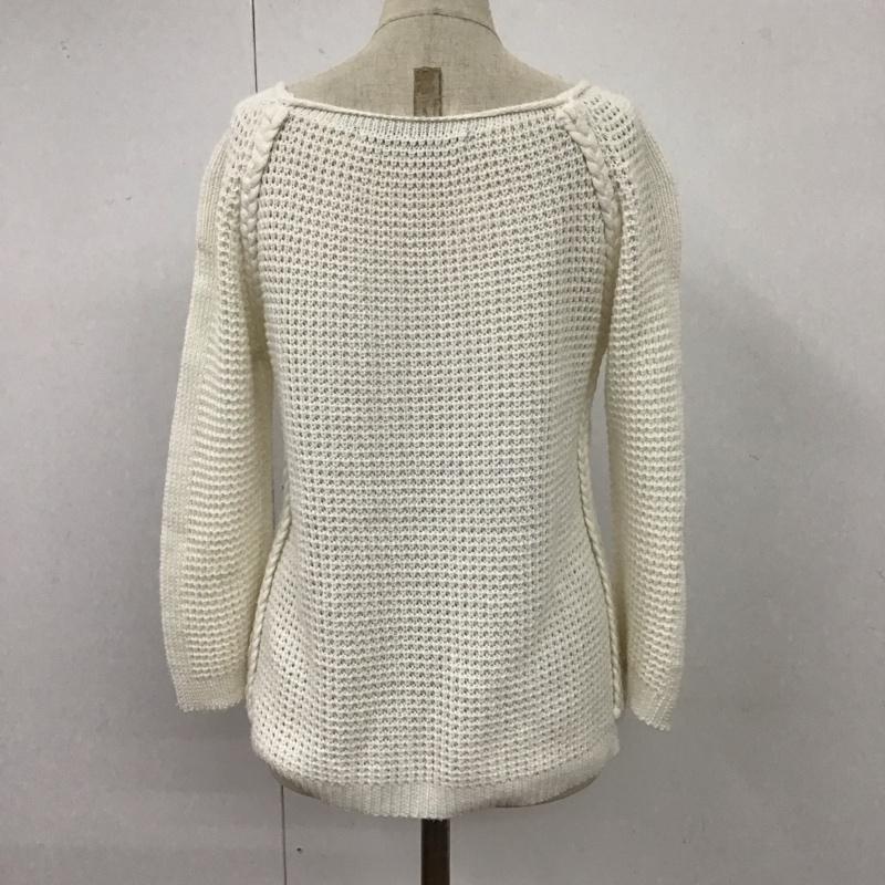 ザラ ZARA ニット、セーター 七分袖 S 無地 白 / ホワイト /  レディース USED 古着 中古 10115904