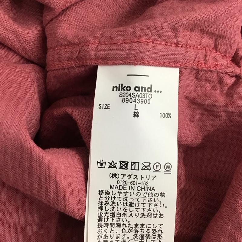 ニコアンド niko and... シャツ、ブラウス 長袖 S204SA03TO コーデュロイ バンドカラー L 無地 桃 / ピンク / レディース USED 古着 中古 10120356