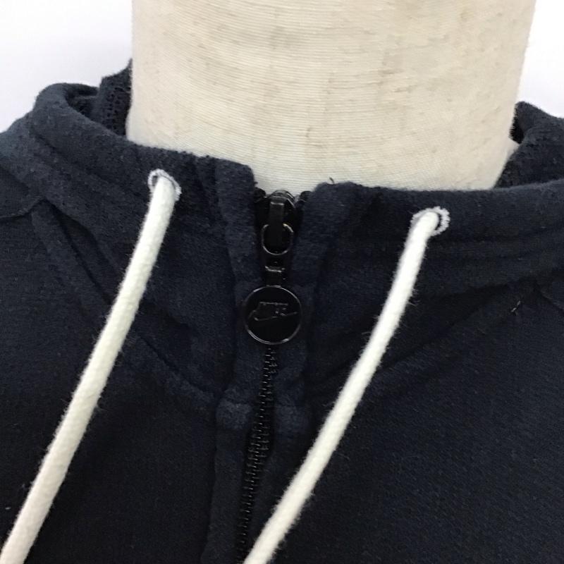 ナイキ NIKE パーカー 長袖 357472-010 FullZipHoodedSweatshirt ジップアップパーカー スポーツウェア XL ロゴ、文字 紺 / ネイビー / メンズ USED 古着 中古 10119038