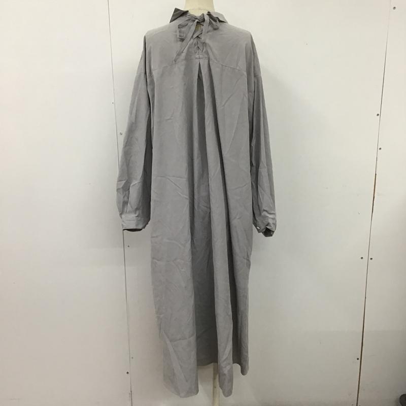 オリーブデオリーブ OLIVE des OLIVE ワンピース ロングスカート 6031090130 微起毛カルゼ共ベルト付シャツワンピース 長袖シャツワンピース 前開シャツワンピース FREE 無地 灰 / グレー / レディース USED 古着 中古 10105920