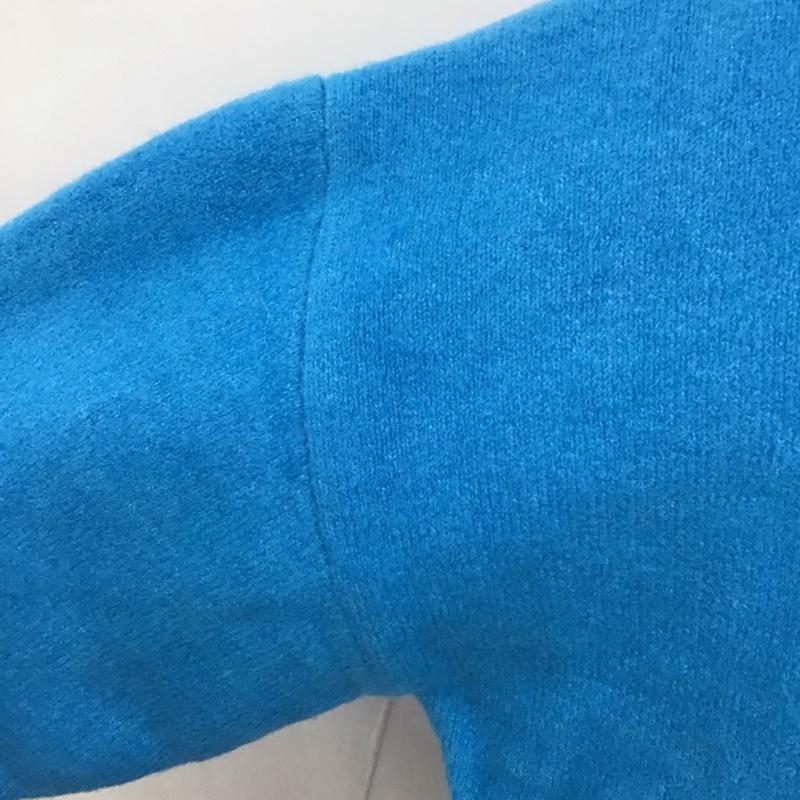 ザラ ZARA ニット、セーター 長袖 長袖ニットカットソー ニット セーター クルーネックニット M 無地 青 / ブルー /  レディース USED 古着 中古 10110453