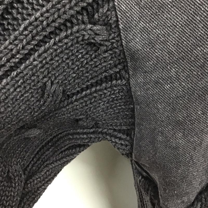 ザラ ZARA ニット、セーター 長袖 長袖ニットカットソー ニット セーター クルーネックニット L 無地 黒 / ブラック / メンズ USED 古着 中古 10124688