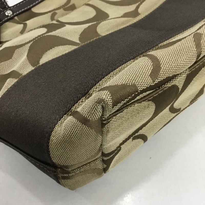コーチ COACH トートバッグ トートバッグ F19046 ロゴ、文字 茶 / ブラウン / X ベージュ / ベージュ / レディース USED 古着 中古 10138050
