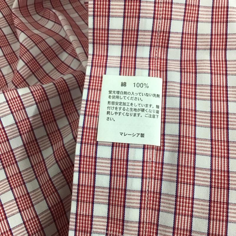 ブルックスブラザーズ BROOKS BROTHERS シャツ、ブラウス 長袖 ボタンダウン チェック 白 / ホワイト / X 赤 / レッド / X 紺 / ネイビー / メンズ USED 古着 中古 10111183