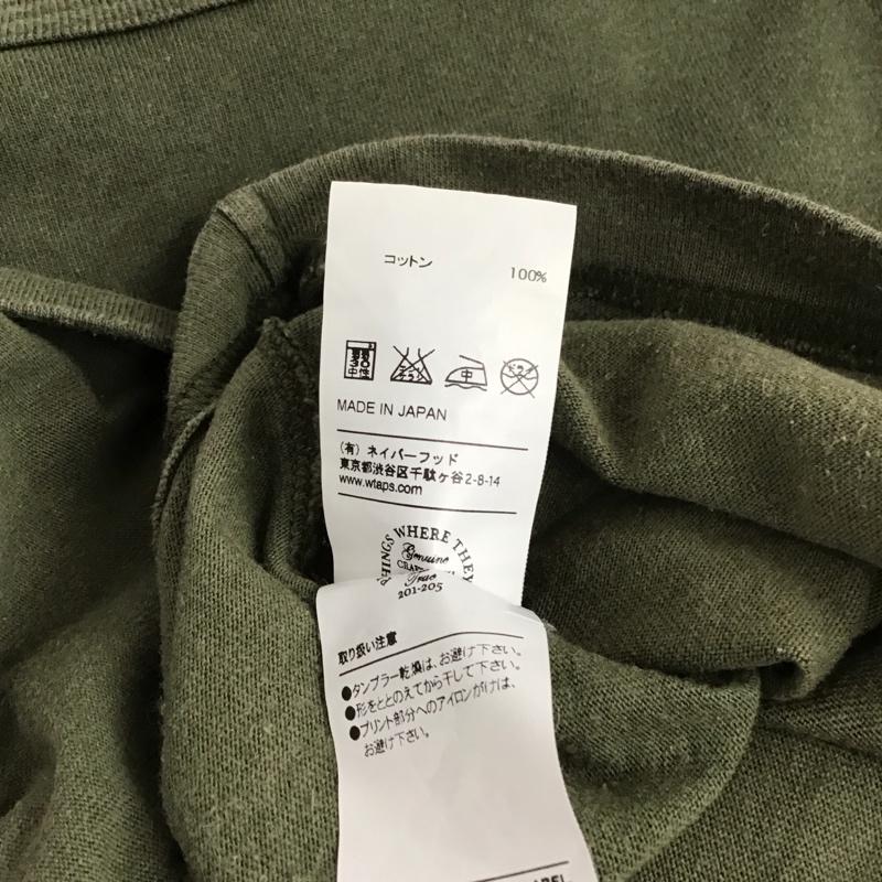 ダブルタップス WTAPS Tシャツ 半袖 半袖カットソー プリントTシャツ クルーネックカットソー XL ロゴ、文字 カーキ / カーキ / メンズ USED 古着 中古 10137029