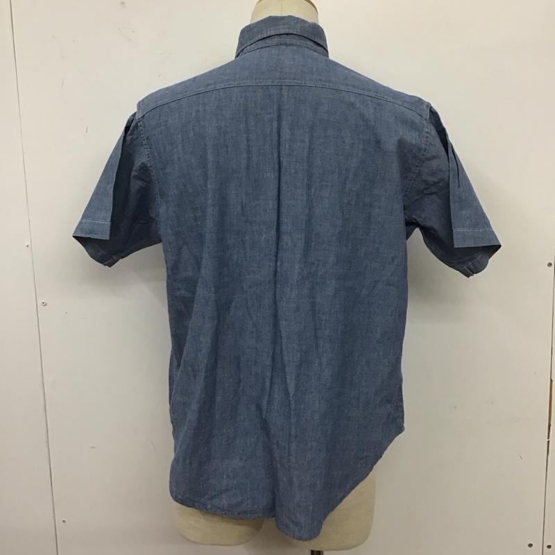 シュガーケーン SUGAR CANE シャツ、ブラウス 半袖 半袖シャツ カラーシャツ 半袖カットソー デニムシャツ S 無地 インディゴ / インディゴ /  メンズ USED 古着 中古 10110436