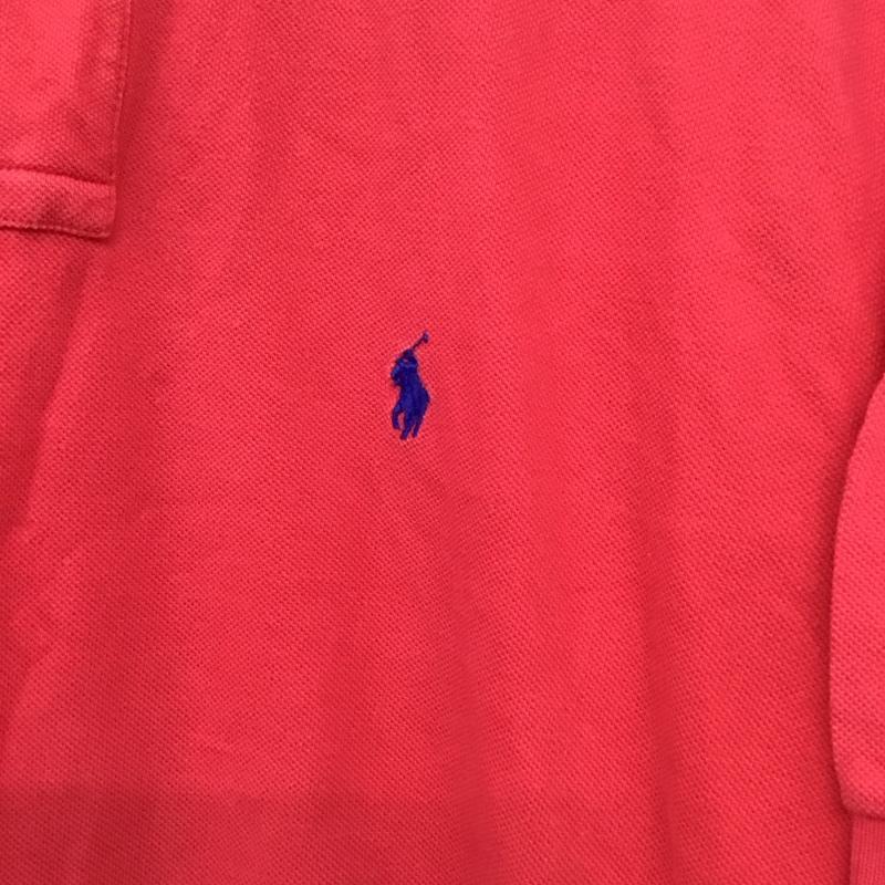 ポロバイラルフローレン Polo by RALPH LAUREN ポロシャツ 半袖 半袖ポロシャツ 半袖カットソー カラーシャツ L ロゴ、文字 赤 / レッド / メンズ USED 古着 中古 10132690