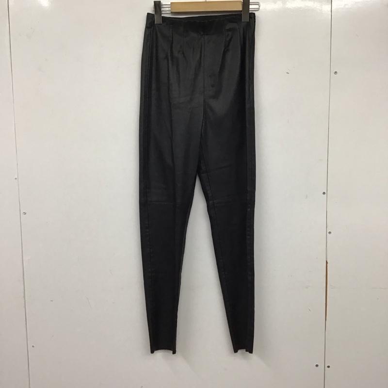 ザラ ZARA パンツ ワークパンツ、ペインターパンツ フェイクレザーパンツ スリムパンツ ストレッチパンツ XS 無地 黒 / ブラック / レディース USED 古着 中古 10136788