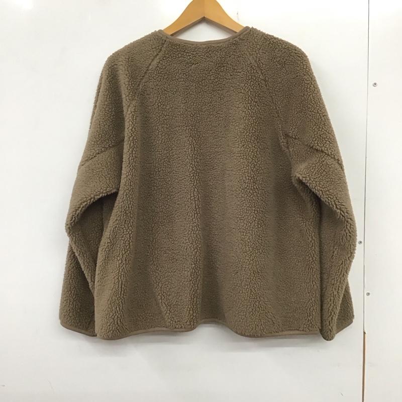 ユニクロ UNIQLO ジャケット、上着 ジャケット、ブレザー 241-439140 ソフトボアフリースVネックカーディガン ジップアップジャケット XL 無地 茶 / ブラウン / レディース USED 古着 中古 10136441