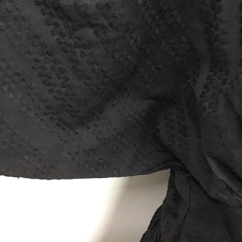 トラッゾドンナ Torrazzo Donna シャツ、ブラウス 半袖 85-3444 Vネック インド綿 タグ付き M 刺繍 黒 / ブラック / レディース USED 古着 中古 10123235