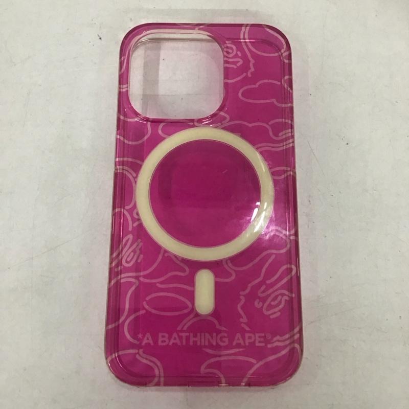 アベイシングエイプ A BATHING APE ファッション小物 ファッション小物 iphone 15Pro ケース NEON CAMO ロゴ、文字 桃 / ピンク / メンズ USED 古着 中古 10132449