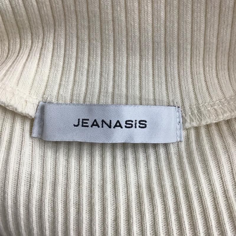 ジーナシス JEANASIS カットソー 長袖 JS063798CF ハーフジップ リブ FREE 無地 アイボリー / アイボリー / レディース USED 古着 中古 10123211