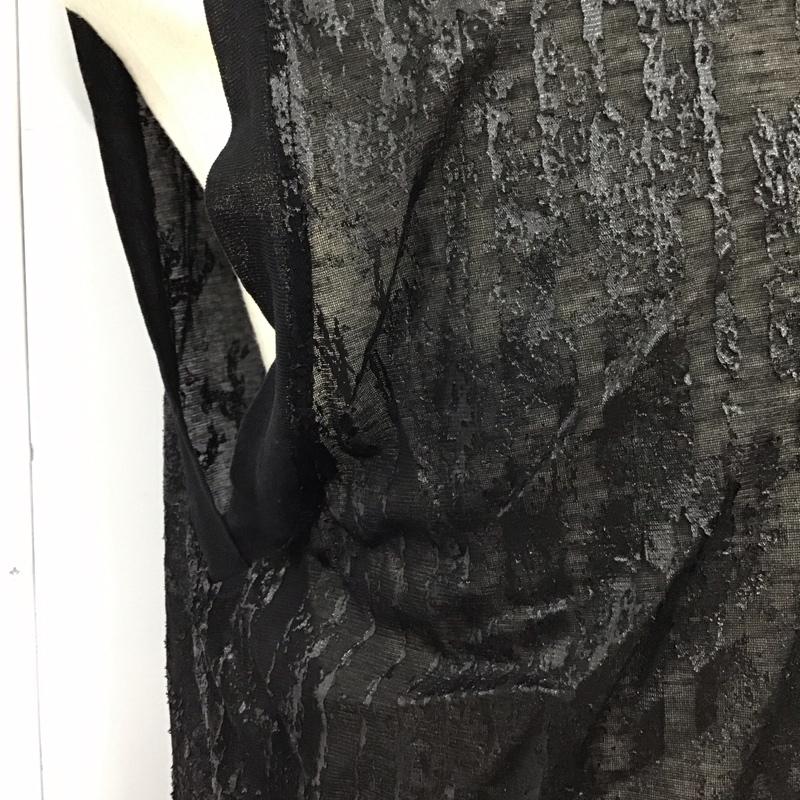 ユリウス JULIUS タンクトップ タンクトップ タンクトップ ノースリーブカットソー Vネックカットソー 2 総柄 黒 / ブラック / メンズ USED 古着 中古 10119255