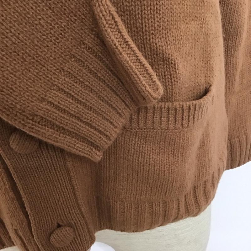 トーン tone カーディガン 長袖 TO-AW16-KT02 Vネック ウール S 無地 茶 / ブラウン / メンズ USED 古着 中古 10111253