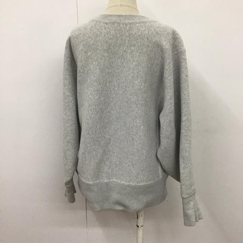 チャンピオン Champion トレーナー 長袖 CWSL024 裏起毛 スウェット M ワンポイント 灰 / グレー / レディース USED 古着 中古 10107563
