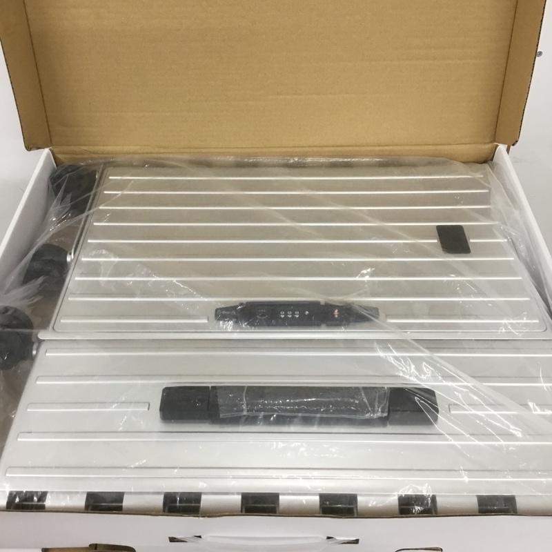 アンドフラット &.FLAT スーツケース、トランク スーツケース、トランク FL14-4-00001 折りたたみ ハードキャリーバッグ キャリーケース 箱有 ロゴ、文字 銀 / シルバー / メンズ USED 古着 中古 10137515