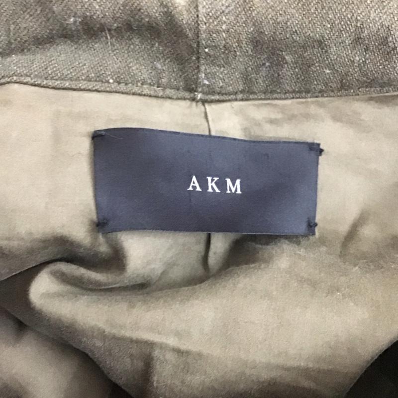 エーケーエム AKM ジャケット、上着 ジャケット、ブレザー ロングコート ミリタリージャケット ジップアップジャケット アウター M 無地 カーキ / カーキ / メンズ USED 古着 中古 10108665