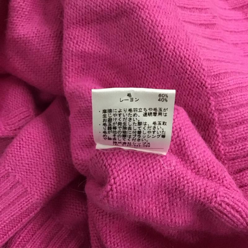 シップス SHIPS ニット、セーター 長袖 長袖ニットカットソー ニット セーター クルーネックニット 無地 桃 / ピンク / レディース USED 古着 中古 10120942