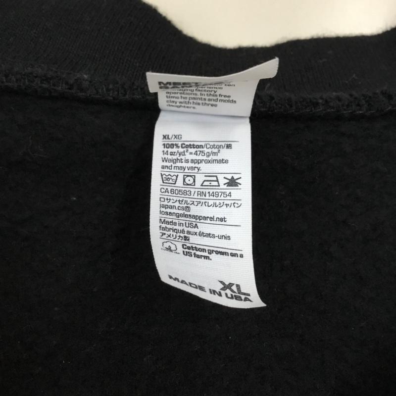 ロサンゼルスアパレル LOS ANGELES APPAREL トレーナー 長袖 長袖スウェット 長袖トレーナー リブカットソー 長袖カットソー 無地トレーナー XL 無地 黒 / ブラック / メンズ USED 古着 中古 10112428