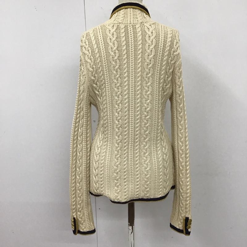 ラルフローレン RALPHLAUREN ジャケット、上着 ジャケット、ブレザー ニットジャケット M 無地 アイボリー / アイボリー / X 紺 / ネイビー / X 金 / ゴールド / レディース USED 古着 中古 10122662
