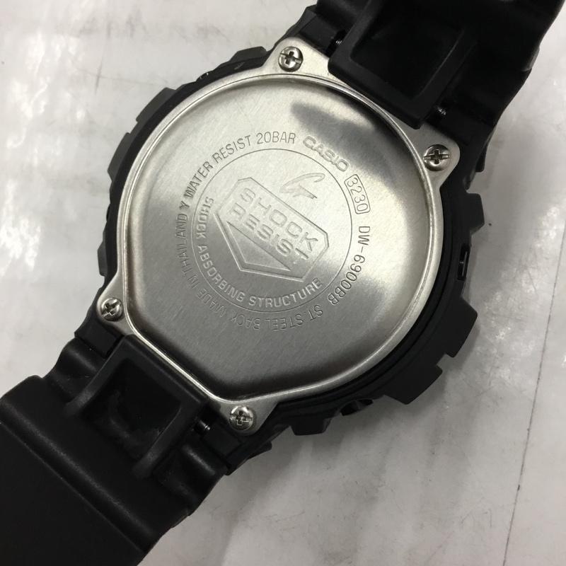 ジーショック G-SHOCK 腕時計 デジタル DW-6900BB オールブラック 箱有 ロゴ、文字 黒 / ブラック / メンズ USED 古着 中古 10110541