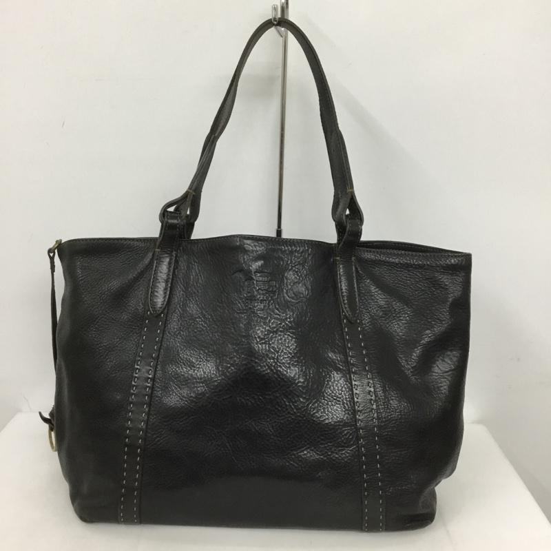ゲンテン genten トートバッグ トートバッグ レザー ロゴ、文字 黒 / ブラック / レディース USED 古着 中古 10124633