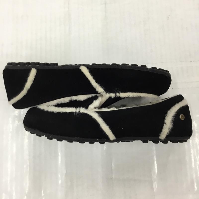 アグ UGG カジュアルシューズ カジュアルシューズ 1020029 HAILEY ヘイリー モカシン 24cm 箱有 24.0cm ワンポイント 黒 / ブラック / X 白 / ホワイト / レディース USED 古着 中古 10105722