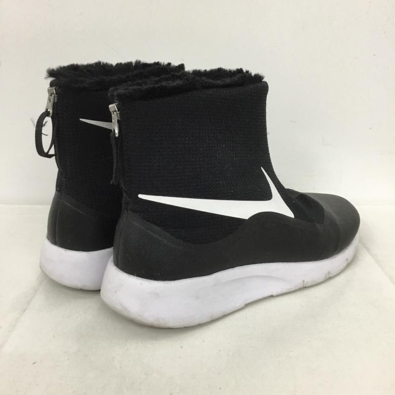 ナイキ NIKE スニーカー スニーカー 922869-005 タンジュン HIGH フェイクファー 25cm 25.0cm ロゴ、文字 黒 / ブラック / レディース USED 古着 中古 10136301