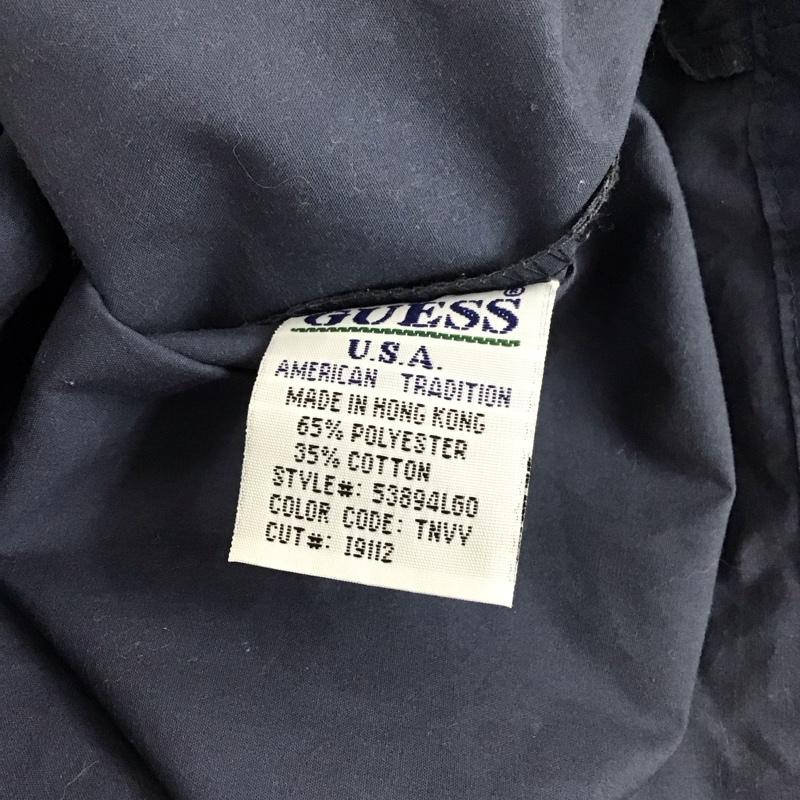 ゲス Guess ジャケット、上着 ジャケット、ブレザー 90s アノラック パーカージャケット ジップアップネック L ロゴ、文字 紺 / ネイビー /  メンズ USED 古着 中古 10125032