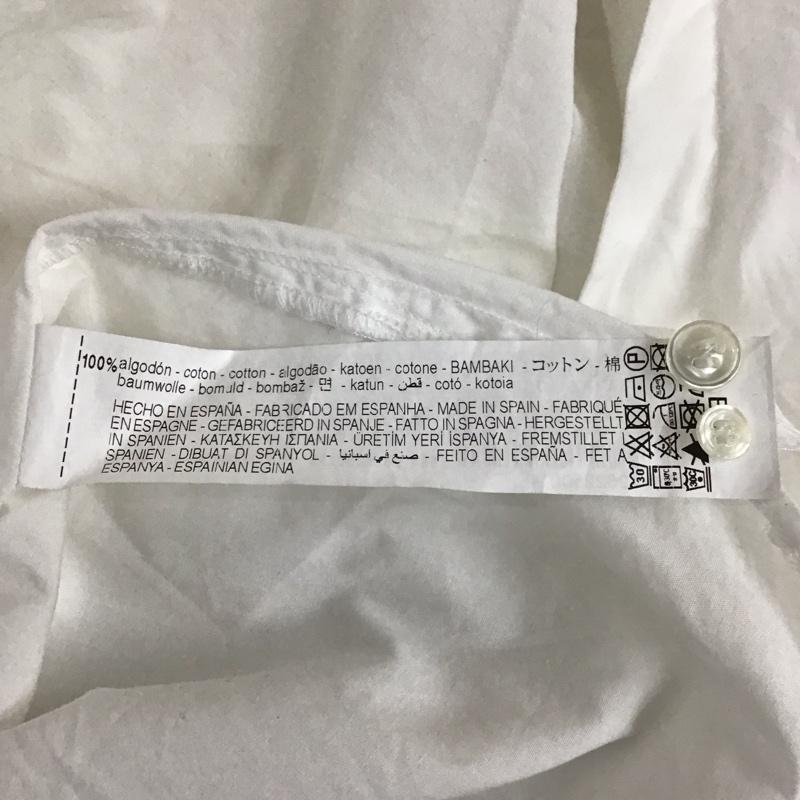 ザラ ZARA ワンピース ロングスカート 長袖シャツワンピース ロングワンピース 前開き XS 無地 白 / ホワイト / レディース USED 古着 中古 10117855