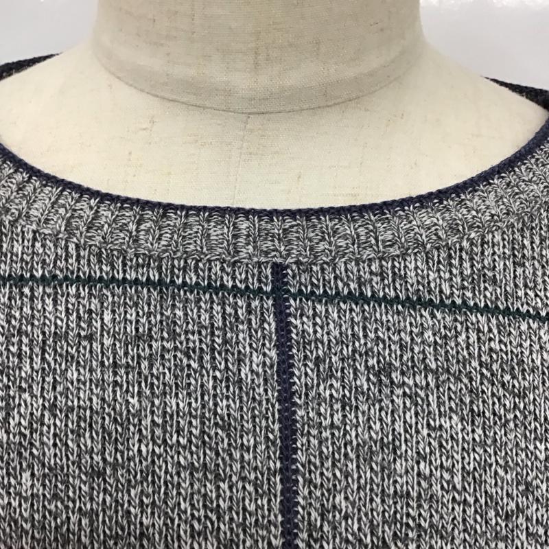 古着 USED ニット、セーター 長袖 長袖ニットカットソー ニット セーター クルーネックニット david taylor L チェック 灰 / グレー / メンズ USED 古着 中古 10122028