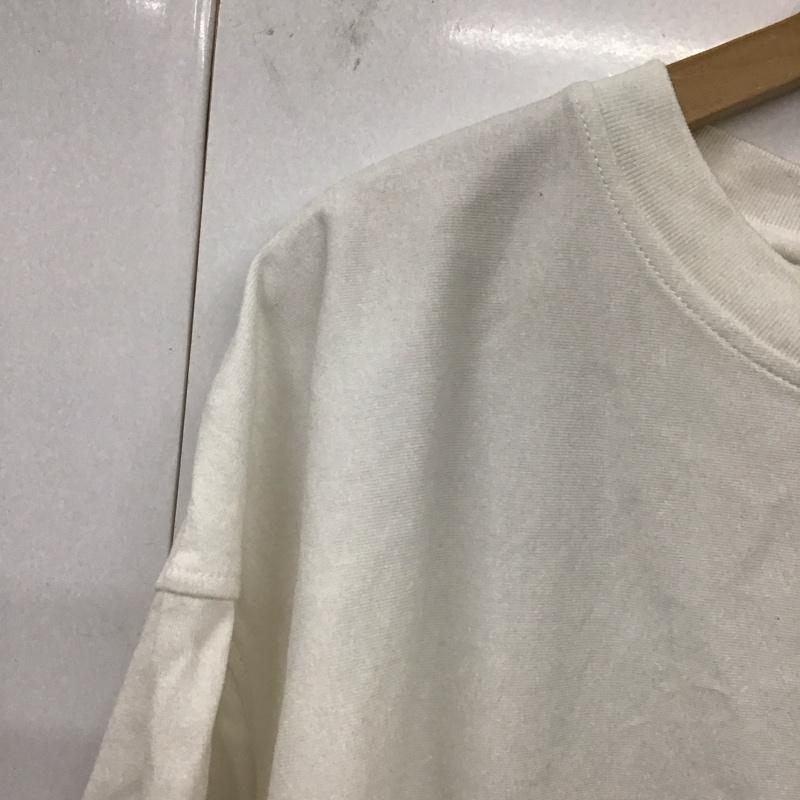 スローブイエナ SLOBE IENA カットソー 長袖 長袖トレーナー スウェット クルーネック プルオーバー ロゴ、文字 白 / ホワイト / レディース USED 古着 中古 10128963