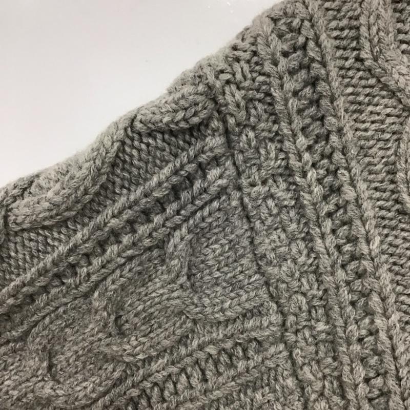 フリークスストア FREAK S STORE ニット、セーター 長袖 長袖ニットカットソー クルーネック セーター M 総柄 灰 / グレー / メンズ USED 古着 中古 10137297