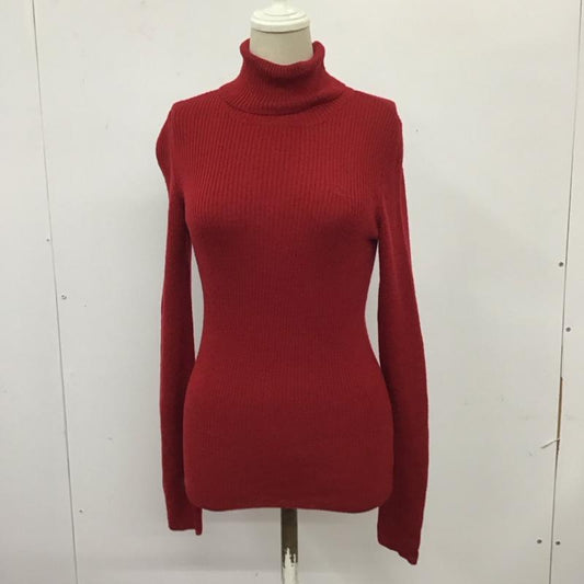 バーバリーブルーレーベル BURBERRY BLUE LABEL ニット、セーター 長袖 FBF29-569-15 タートルネック リブ 38 ワンポイント 赤 / レッド /  レディース USED 古着 中古 10115481