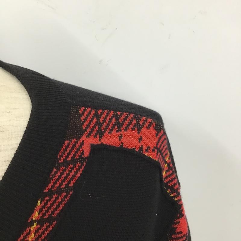 フレッドペリー FRED PERRY ニット、セーター 長袖 Vネック 42 黒 / ブラック / メンズ USED 古着 中古 10106063
