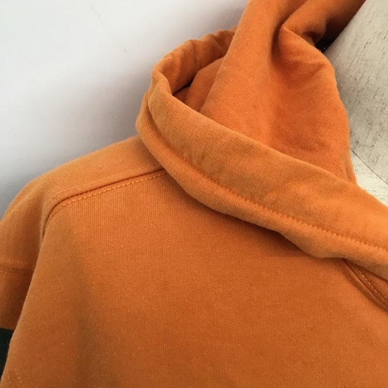 ポロバイラルフローレン Polo by RALPH LAUREN パーカー 長袖 M ボーダー柄 橙 / オレンジ / X 緑 / グリーン /  メンズ USED 古着 中古 10128289
