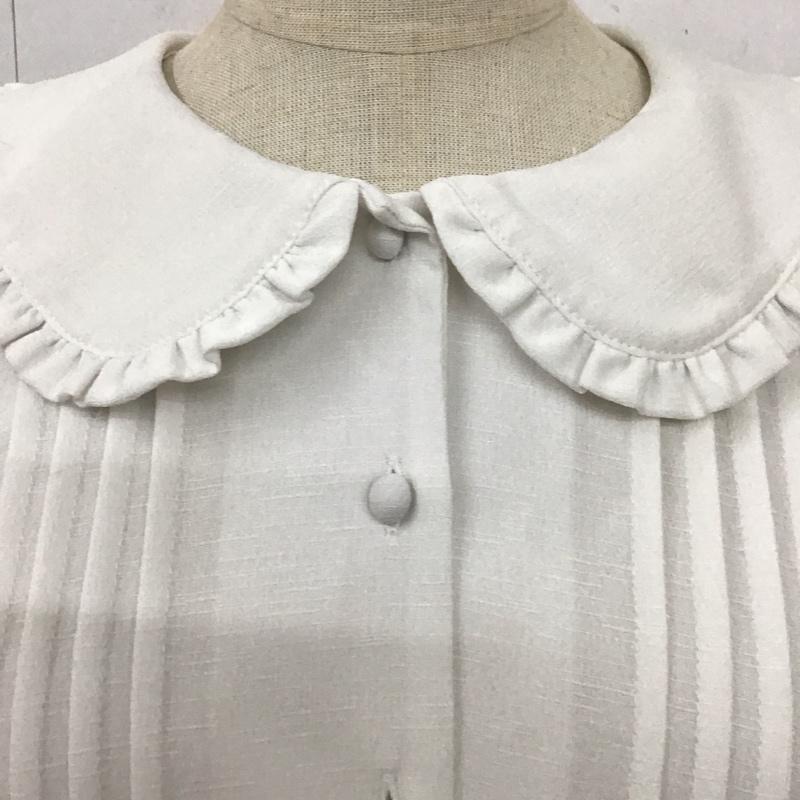 アンクルージュ ANKROUGE カットソー 半袖 半袖カットソー 半袖シャツ 前開きシャツ M 無地 白 / ホワイト / レディース USED 古着 中古 10118249