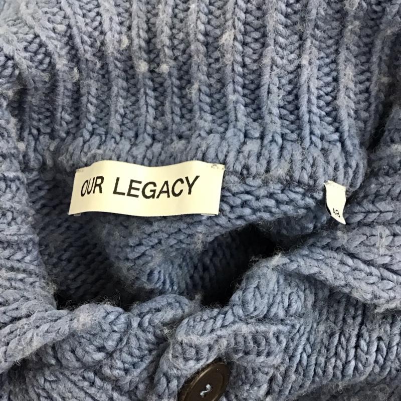 アワーレガシー Our Legacy カーディガン 長袖 4052090048 襟付き M 無地 青 / ブルー / メンズ USED 古着 中古 10123528