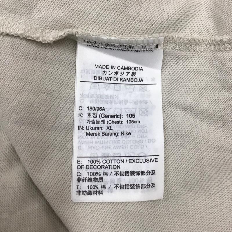 ナイキ NIKE Tシャツ 半袖 FB9767-104 メンズオーバーサイズドTシャツ 半袖カットソー クルーネックカットソー XL ロゴ、文字 ベージュ / ベージュ /  メンズ USED 古着 中古 10111021