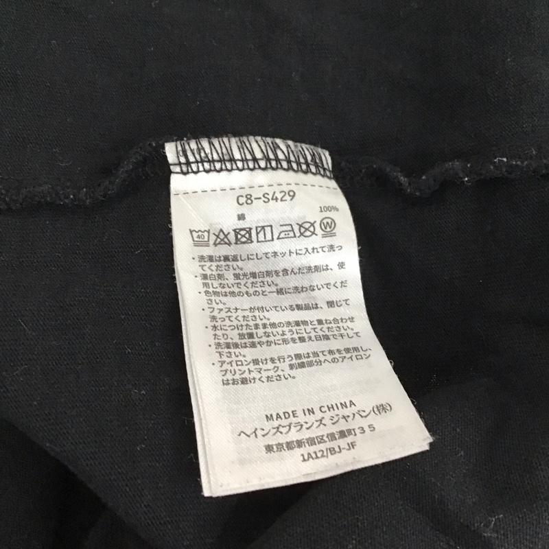 チャンピオン Champion カットソー 長袖 長袖カットソー プリントカットソー クルーネック XXL ロゴ、文字 黒 / ブラック / メンズ USED 古着 中古 10132351
