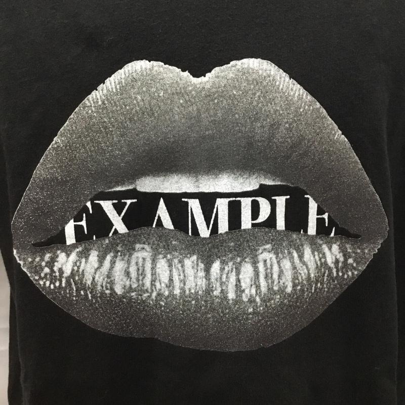 イグザンプル EXAMPLE Tシャツ 半袖 半袖カットソー プリントTシャツ クルーネックカットソー L プリント 黒 / ブラック /  メンズ USED 古着 中古 10108721