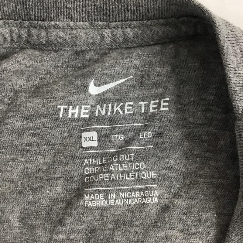 ナイキ NIKE Tシャツ 半袖 半袖カットソー プリントTシャツ クルーネックカットソー スポーツウェア XXL プリント 灰 / グレー / メンズ USED 古着 中古 10109775