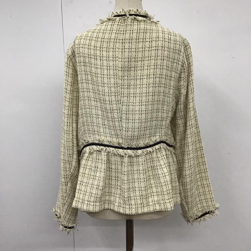 ザラ ZARA ジャケット、上着 ジャケット、ブレザー 長袖ジャケット ノーカラージャケット 前開きジャケット M 総柄 マルチカラー / マルチカラー / レディース USED 古着 中古 10121666