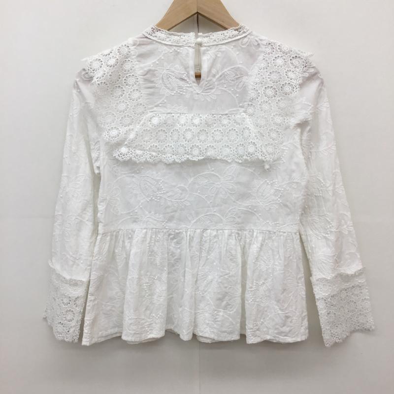 セレクトモカ select MOCA シャツ、ブラウス 長袖 FREE 刺繍 白 / ホワイト / レディース USED 古着 中古 10139190