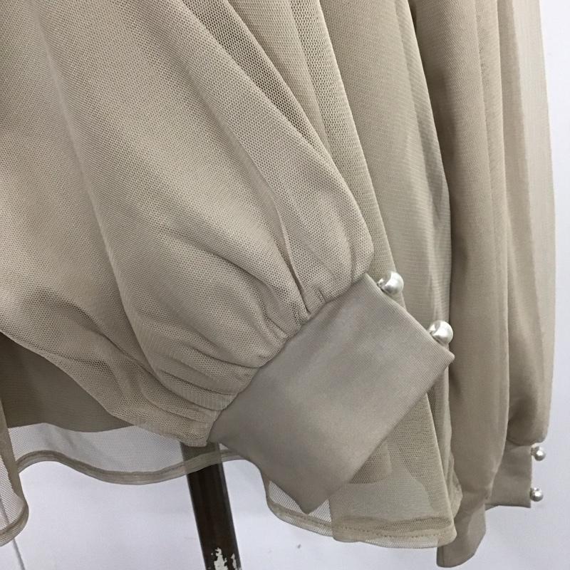 ロペピクニック ROPE PICNIC カットソー 長袖 長袖カットソー クルーネックカットソー ロングスリーブカットソー 38 無地 ベージュ / ベージュ / レディース USED 古着 中古 10118592