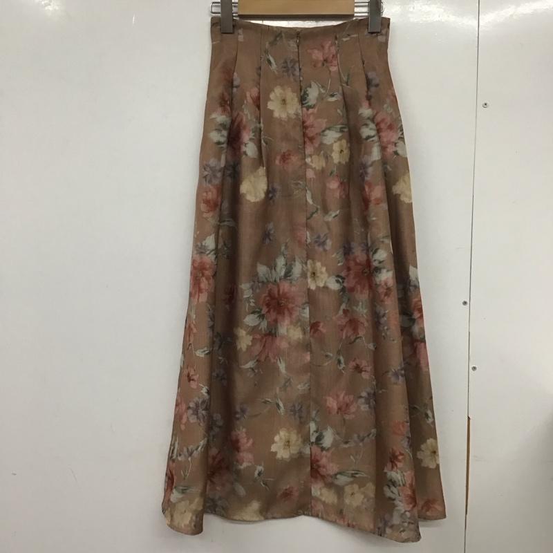 ナチュラルビューティーベーシック NATURAL BEAUTY BASIC スカート ひざ丈スカート 017-3220751 ダブルオーガンジースカート S 総柄 X 花柄 橙 / オレンジ /  レディース USED 古着 中古 10132744