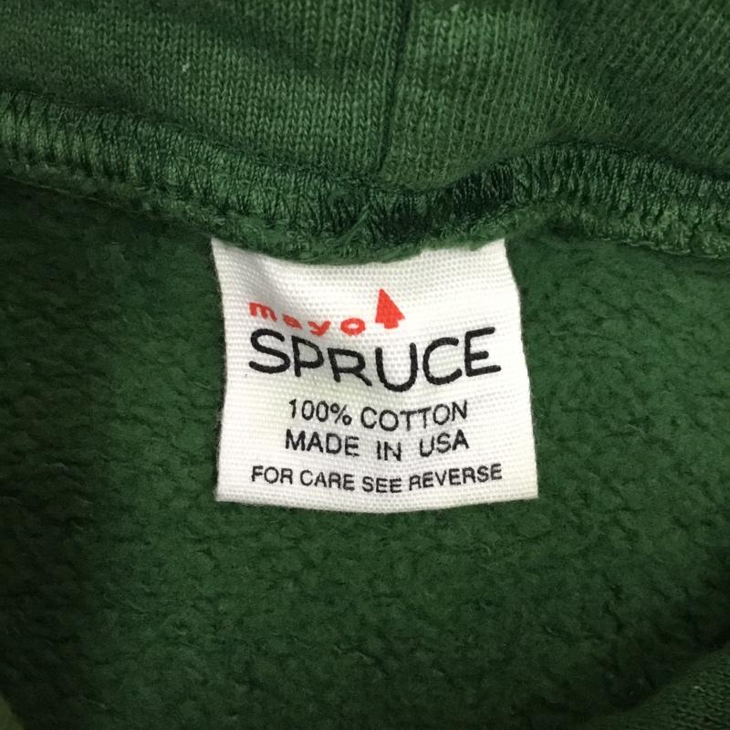 メイヨ スプルース MAYO SPRUCE パーカー 長袖 長袖パーカー フード付きパーカー プリントスウェット トレーナー M プリント 緑 / グリーン /  メンズ USED 古着 中古 10118629