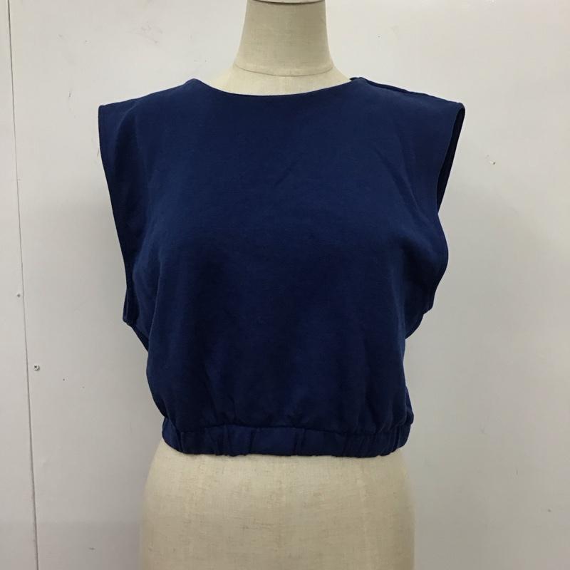 ザラ ZARA タンクトップ タンクトップ タンクトップ ノースリーブカットソー M 無地 青 / ブルー / レディース USED 古着 中古 10115978