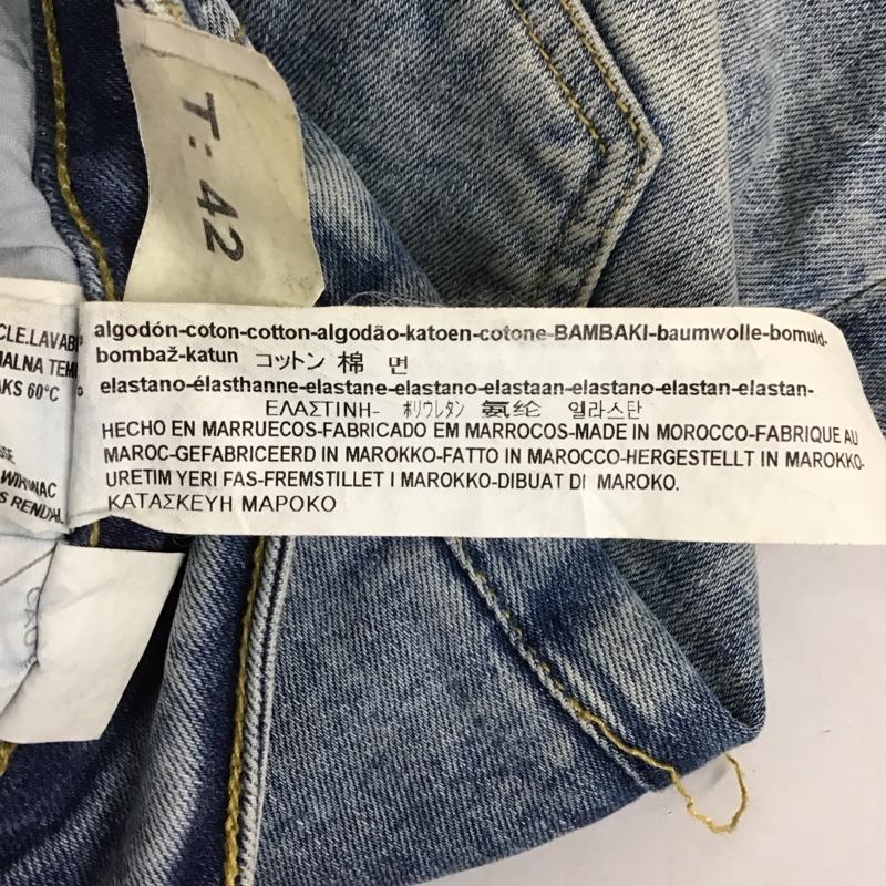 ザラメン ZARA MAN パンツ デニム、ジーンズ デニムパンツ スリムパンツ カジュアルパンツ ストレッチパンツ 薄手 42インチ 無地 インディゴ / インディゴ /  メンズ USED 古着 中古 10128634